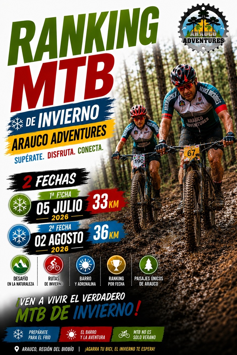 Ranking MTB de Invierno Arauco Adventure - Fecha 1