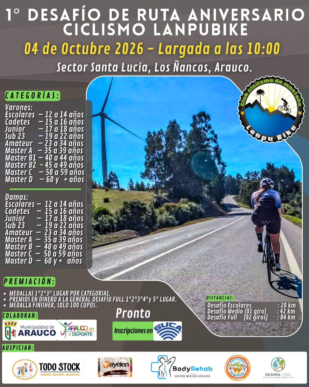 1° Desafío Aniversario de Ciclismo de Ruta LanpuBike