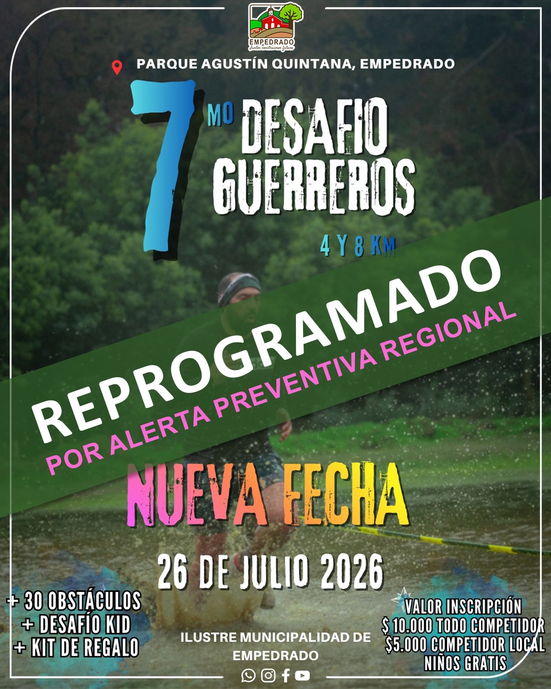 [REPROGRAMADO]Desafío Guerreros Empedrado