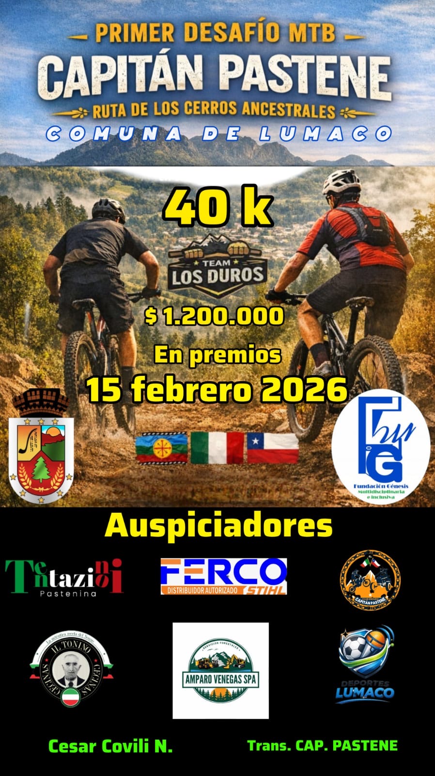 Desafío MTB Capitán Pastene - Ruta de los Cerros Ancestrales
