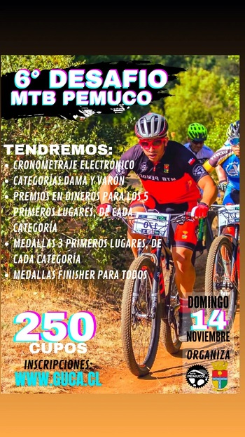 6° DESAFÍO MTB PEMUCO 2021