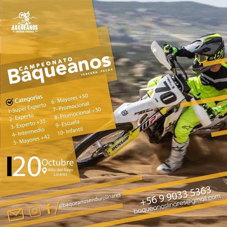 Tercera Fecha Campeonato Enduro Baqueanos Linares 2019