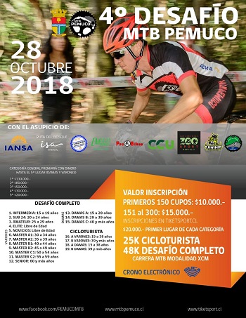 Cuarto desafio MTB Pemuco